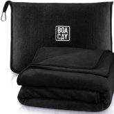 Plain Packable Travel Blanket - Black