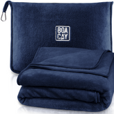 Plain Packable Travel Blanket - Navy