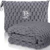 Honeycomb Packable Travel Blanket - Gray