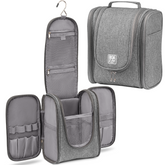 Medium Collapsible Hanging Toiletry Bag - Quartz Gray (Gray Interior)