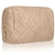 Brown Travel Toiletry Bag with multiple compartments for a perfect organization of your cosmetics. It is waterproof and perfect for travel, camping or business trips. Practical and Portable, this cosmetic bag is ideal for home use, but you can also fit it in your purse when you are on the go.
