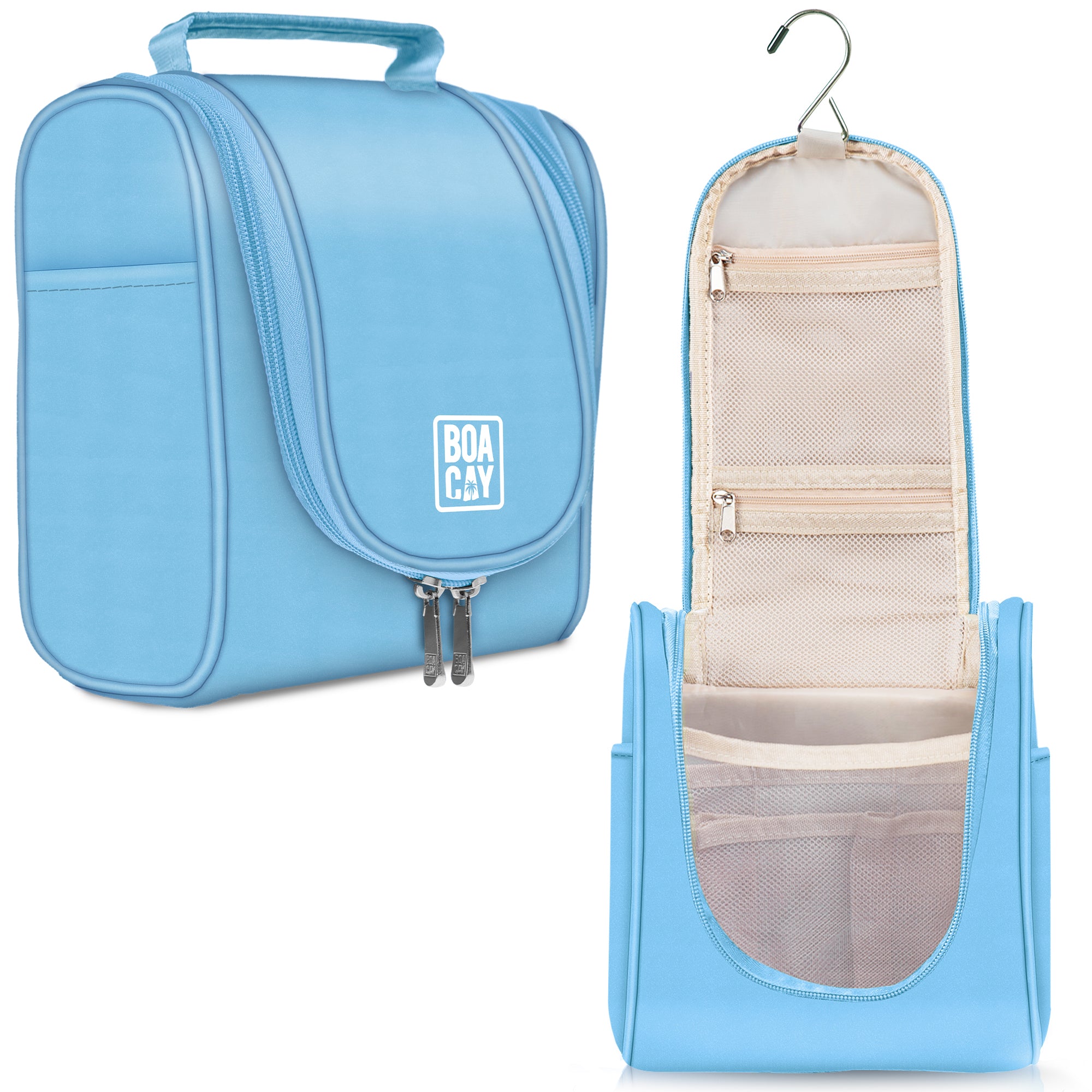 Small Collapsible Hanging Toiletry Bag - Baby Blue - Baby Blue / Small / 6.7" x 4.3" x 7.5" (17cm x 11cm x 19cm) Small Collapsible Hanging Toiletry Bag - Baby Blue - Baby Blue / Small / 6.7" x 4.3" x 7.5" (17cm x 11cm x 19cm)