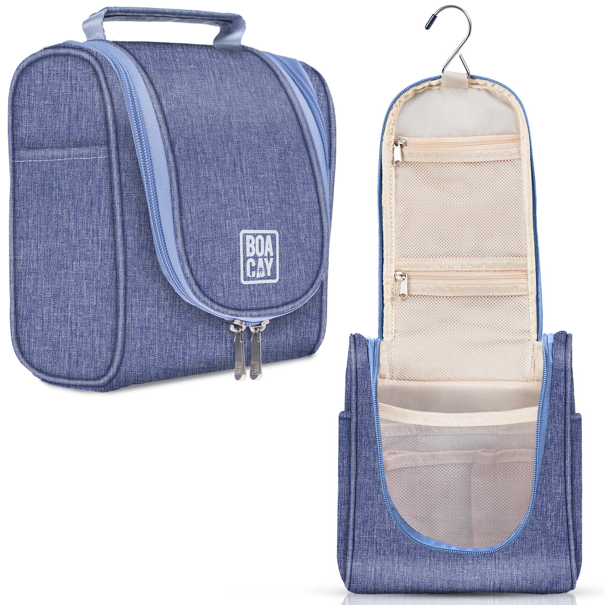 Small Collapsible Hanging Toiletry Bag - Violet Blue