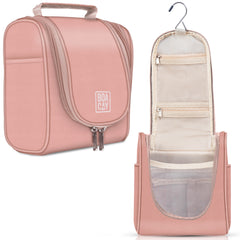 Small Collapsible Hanging Toiletry Bag - Dusty Rose