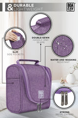 Small Collapsible Hanging Toiletry Bag - Wild Purple