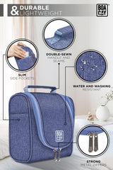 Small Collapsible Hanging Toiletry Bag - Violet Blue