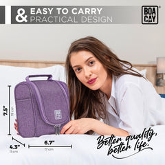 Small Collapsible Hanging Toiletry Bag - Wild Purple