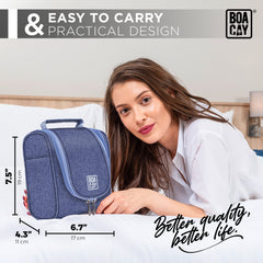 Small Collapsible Hanging Toiletry Bag - Violet Blue