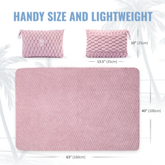 Honeycomb Packable Travel Blanket - Pink