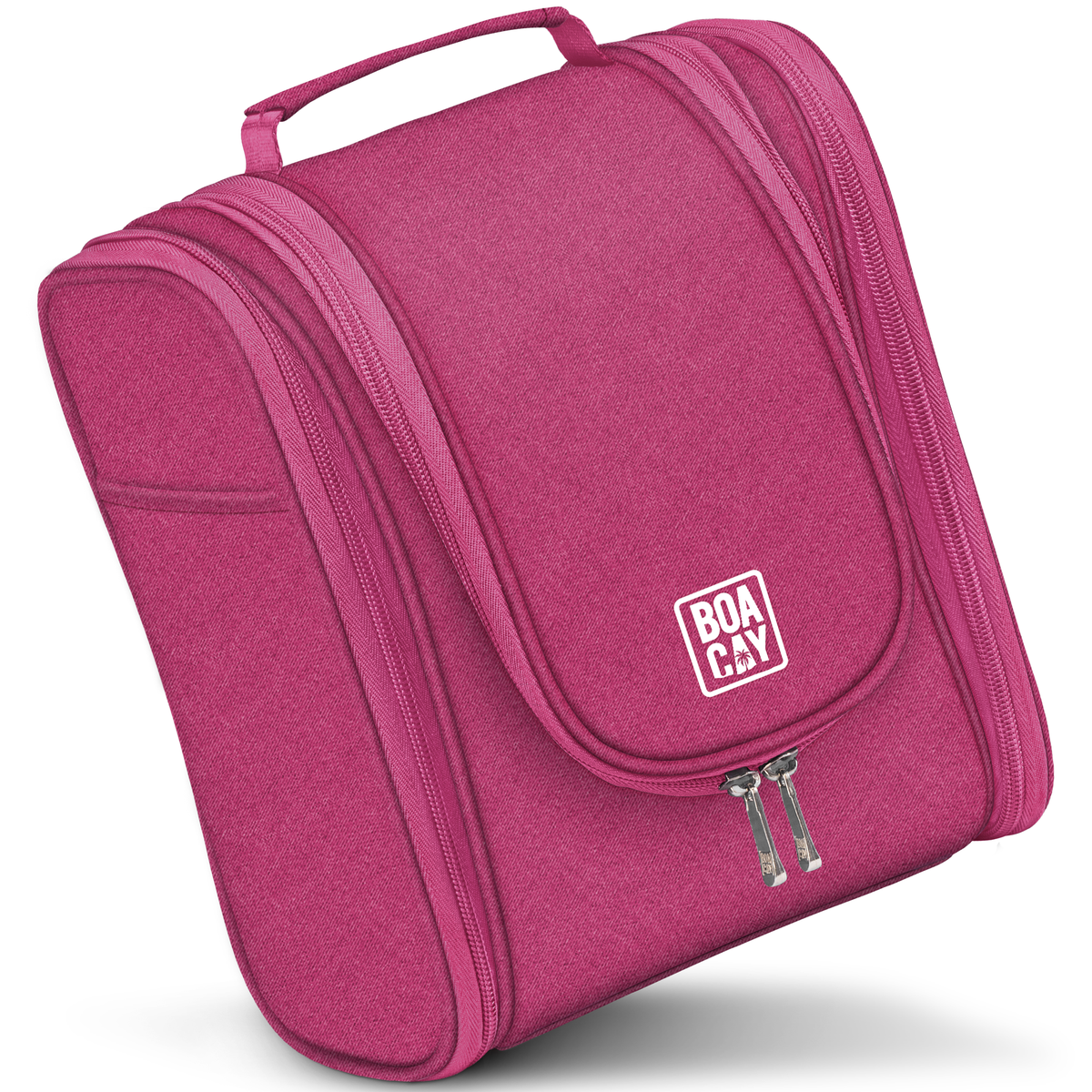 Medium Collapsible Hanging Toiletry Bag - Cerise Pink