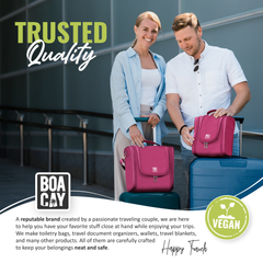 Medium Collapsible Hanging Toiletry Bag - Cerise Pink