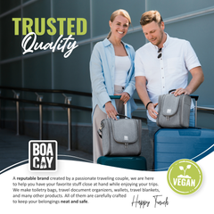 Medium Collapsible Hanging Toiletry Bag - Quartz Gray (Beige Interior)
