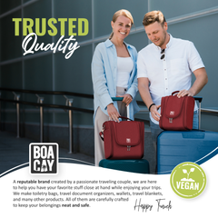 Medium Collapsible Hanging Toiletry Bag - Wine Red