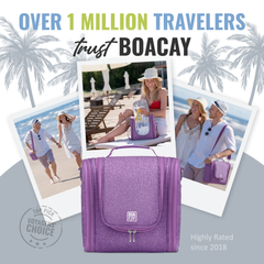 Extra-Large Collapsible Hanging Toiletry Bag - Wild Purple