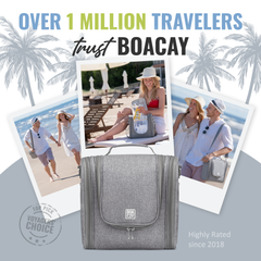 Extra-Large Collapsible Hanging Toiletry Bag - Quartz Gray