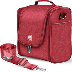 Extra-Large Collapsible Hanging Toiletry Bag - Wine Red