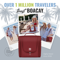 Extra-Large Collapsible Hanging Toiletry Bag - Wine Red