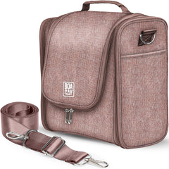Extra-Large Collapsible Hanging Toiletry Bag - Coffee with Milk Brown