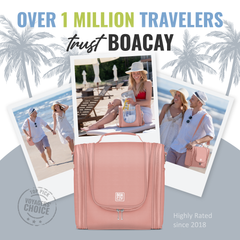 Extra-Large Collapsible Hanging Toiletry Bag - Dusty Rose