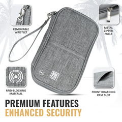 Document Organizer & Wallet (with RFID Blocker) - Quartz Gray