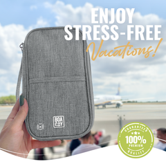 Document Organizer & Wallet (with RFID Blocker) - Quartz Gray