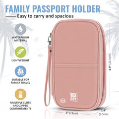Document Organizer & Wallet (with RFID Blocker) - Dusty Rose