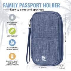 Document Organizer & Wallet (with RFID Blocker) - Violet Blue