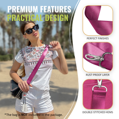 Shoulder Bag Strap - Cerise Pink