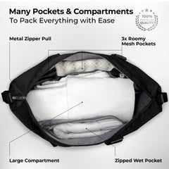 Duffle & Weekender Bag - Black
