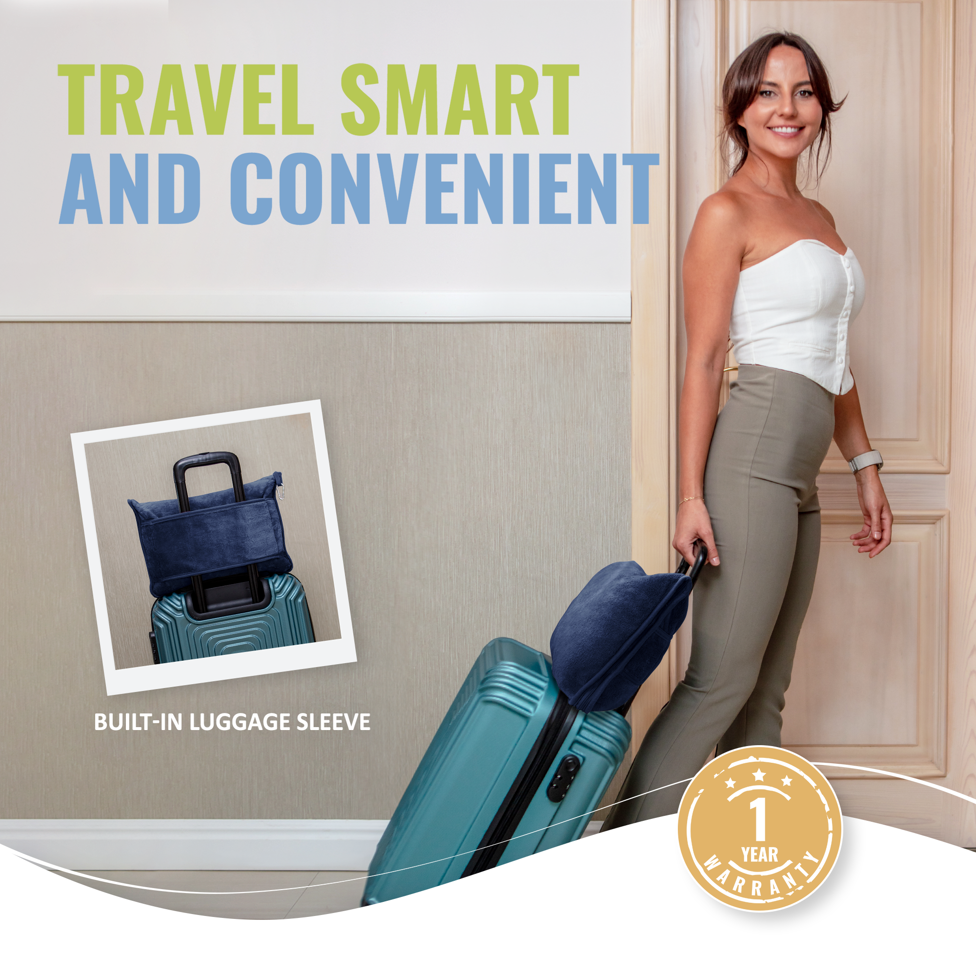 Plain Packable Travel Blanket Navy – Boacay