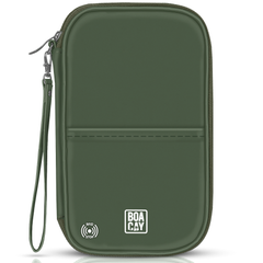 Document Organizer & Wallet (with RFID Blocker) - Olive Green