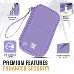 Document Organizer & Wallet (with RFID Blocker) - Lavender