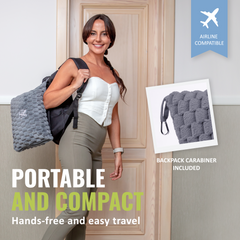 Honeycomb Packable Travel Blanket - Gray