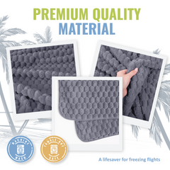 Honeycomb Packable Travel Blanket - Gray