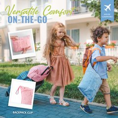 Bunny Packable Travel Blanket - Pink