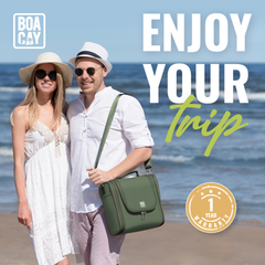 Extra-Large Collapsible Hanging Toiletry Bag - Olive Green (Gray Interior)