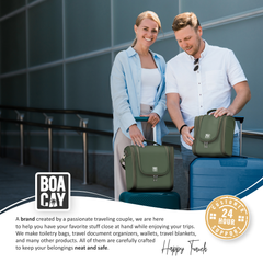 Extra-Large Collapsible Hanging Toiletry Bag - Olive Green (Gray Interior)