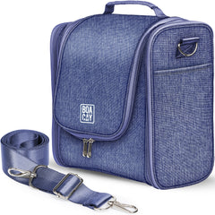 Extra-Large Collapsible Hanging Toiletry Bag - Violet Blue (Gray Interior)