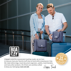 Extra-Large Collapsible Hanging Toiletry Bag - Violet Blue (Gray Interior)