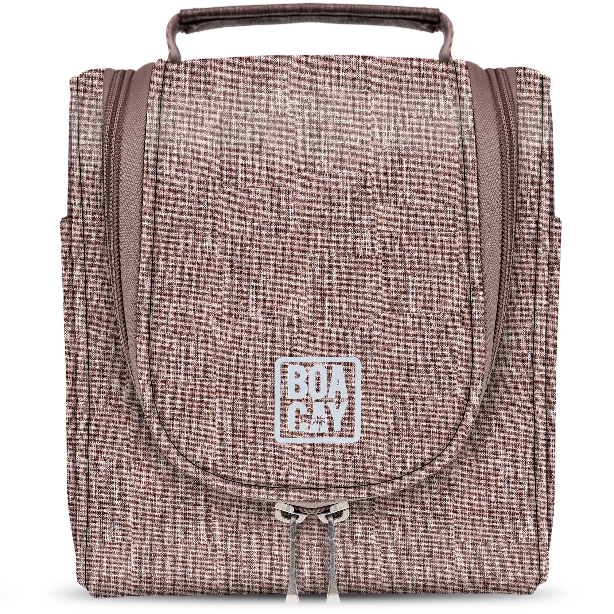 Small Brown Hanging Travel Toiletry Bag for Women and Men Boacay