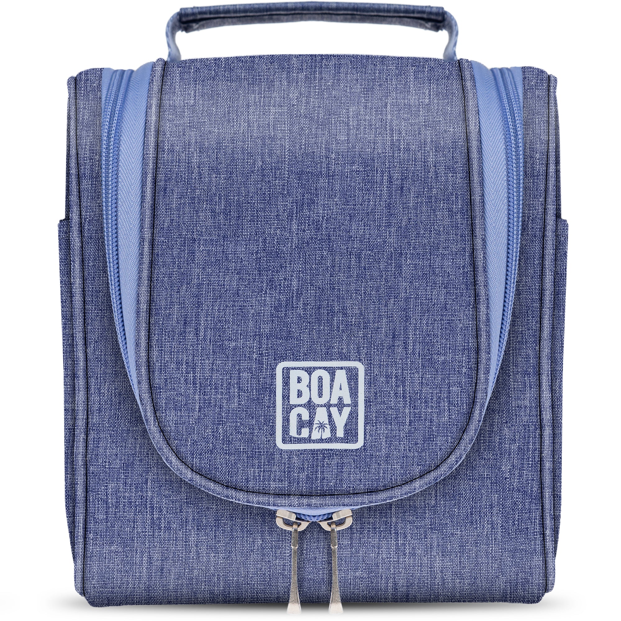 BOACAY Small Gray Hanging Travel Toiletry Bag for Women and Men