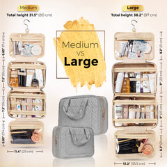 best travel toiletry bag families VENTURE 4TH Hanging Bag, 18 Compartments - Beige while the hanging design keeps everything visible in hotel bathrooms The 7 Best Toiletry Bags