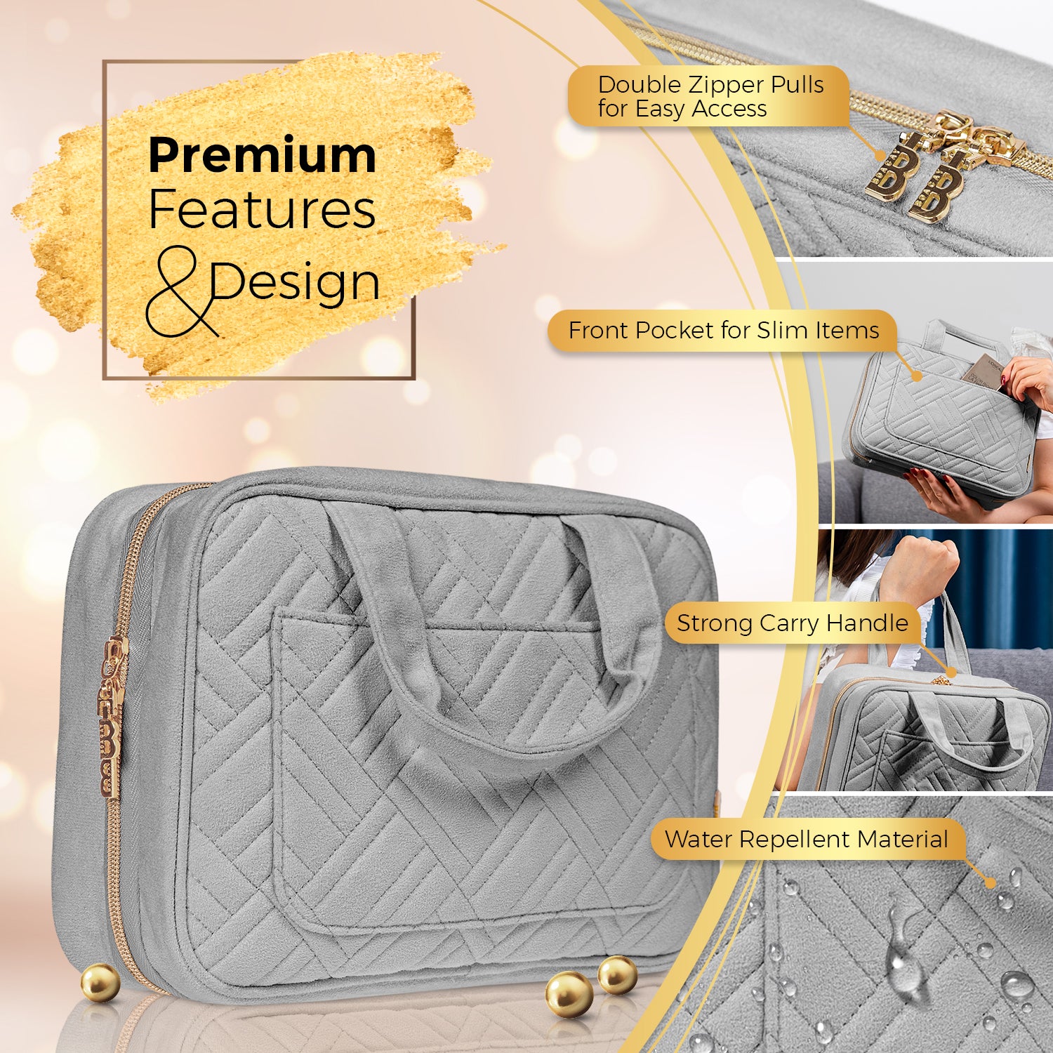 best travel toiletry bag for carry-on Medium Foldable Hanging Toiletry Bag
